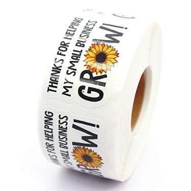 Imagem de Littlefa 1.5” Thanks for Helping My Small Business Grow with Sunflower Design Stickers,Thank You Stickers,Small Business Stickers, Envelopes Stickers, Gift Bags Packaging 500 PCS