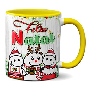 Imagem de Caneca Flork Presente Feliz Natal Xícara Criativa (Amarela)