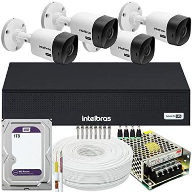 Imagem de Kit Cftv Monitoramento 4 Cameras Intelbras 1tb Purple 1004-C