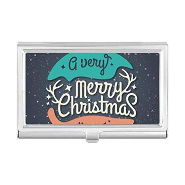 Imagem de Caixa com porta-cartões de visita com ilustração abstrata e guirlanda colorida de Natal