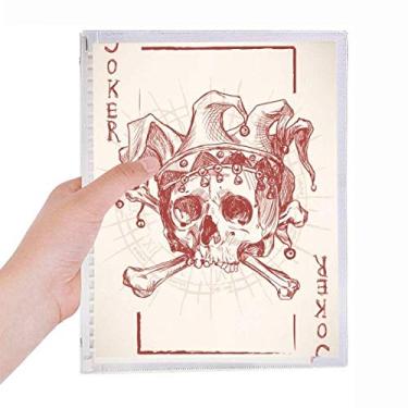 Imagem de Coringa Coringa Coroa Vermelha Esqueleto Cartão Padrão Caderno Folhas Soltas Diário Recarregável Diário Papelaria