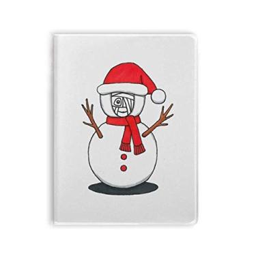 Imagem de Lenço de Natal boneco de neve Horus galhos capa de goma Diário capa macia Diário