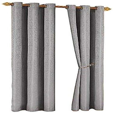 Imagem de Duck River Textiles - Par de cortinas de janela para decoração de casa para sala de estar, quarto, quarto de crianças, berçário - Conjunto de 2 painéis - 130 x 213 cm - Platina