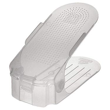 Imagem de Kit 10 Organizadores de sapato, saltos e tênis com regulagem de altura - Transparente