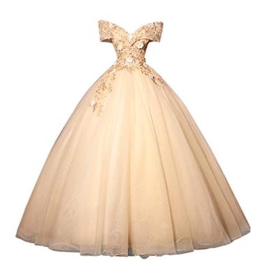 Imagem de CountryWomen V-neck 18th Century Royal Court Ruffled Renaissance Gown Queen Victorian Belle Ball gown (XS, Champagne)
