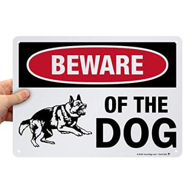 Imagem de SmartSign"Warning - cuidado com o cão" Placa e etiqueta
