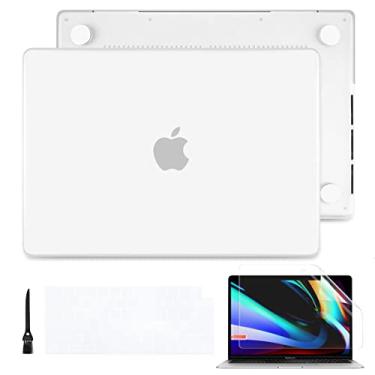Imagem de Batianda Capa para MacBook Pro de 14 polegadas versão 2021 modelo A2442 M1 Pro/Max, capa rígida fosca emborrachada fosca para MacBook Pro de 14 polegadas com capa de teclado + protetor de tela, translúcido