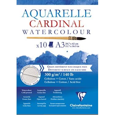 Imagem de CLAIREFONTAINE Bloco de Papel para Aquarela, Cardinal Aquarelle, Branco, Pacote de 1