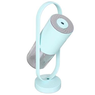 Imagem de Umidificador LED, 2 modos de rotação de 360 °, névoa fria, spray fino, RGB 200 ml, umidificador ultra silencioso desligamento automático para escritório (azul celeste)