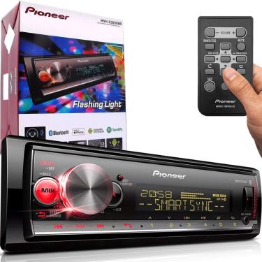 Imagem de Aparelho MP3 Player Auto Radio Som Automotivo Bluetooth Usb Auxiliar fm am Pioneer Mvh-X3000br