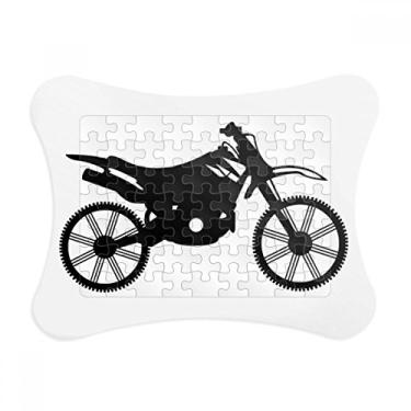 Imagem de Moldura de quebra-cabeça com estampa de ilustração mecânica de motocicleta ornamento de jogo de quebra-cabeça