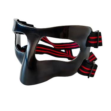 Imagem de oshhni Protetores de nariz Máscara de basquete Máscara facial durável resistente a choques para nariz quebrado, protetor facial para futebol, mulheres,