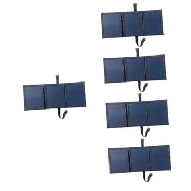 Imagem de Hemobllo 5 Conjuntos De Painéis Solares Painel Solar Flexível Ao Ar Livre Carregador De Painel Solar Carregador Solar Carregador De Energia Portátil Carregador De Telefone Móvel