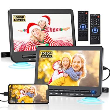 Imagem de 10.5" Dual Portable DVD Player for Car with 1080P HDMI Input, DESOBRY Rechargable Car DVD Player Dual Screen Play A Same or Two Different Movies, 5-Hour Battery, Support USB,AV in/Out, Last Memory