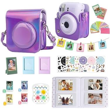 Imagem de WOGOZAN Kit de acessórios para câmera instantânea Fujifilm Instax Mini 12 + álbum para mini filme de 7,6 cm + filtros de cor + álbum de fotos e molduras + moldura para pendurar na parede + adesivo DIY