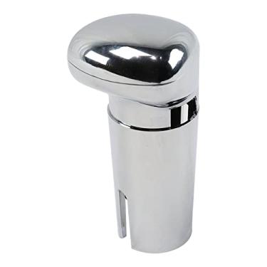 Imagem de YSHAP Kit de manípulos cromados com manga de plástico inferior cromada 13/18 para Eaton Fuller Peterbilt Kenworth Freightliner capa de câmbio e botão