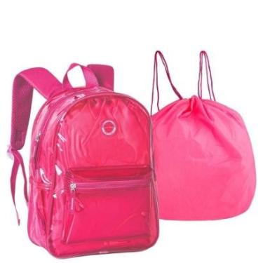 Imagem de Mochila Neon Transparente com bolsa Removível CLIO CG3412-Unissex