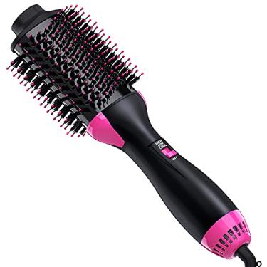 Imagem de Escova para secador de cabelo, escova de secador de cabelo em uma, secador de cabelo 3 em 1 e volumizador modelador com íons negativos anti-frizz, revestimento cerâmico, escova de ar quente, presente