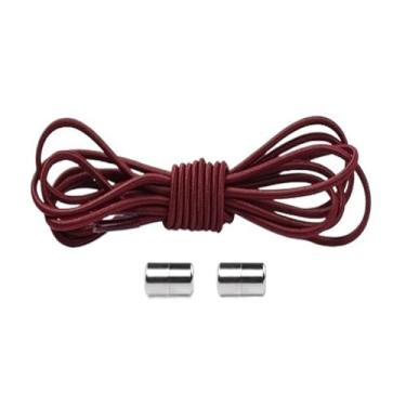 Imagem de No Tie Shoe Laces Shoes Round Shoelaces For Sneakers Rubber Elastic Laces Without Ties Kids Adult Shoe Lace Rubber Bands(Dark red)