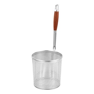 Imagem de Generic Cesta de fritadeira, cesta de alimentos para fritar, aço inoxidável 304, peneira, cesta de fervura de massa, cesta de batatas fritas para anéis de, 15cm de diâmetro