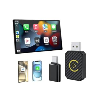 Imagem de Mini adaptador sem fio para Android e adaptador CarPlay sem fio - USB CarPlay Wireless Stick Converte com fio para dongle CarPlay sem fio, conexão rápida e estável, sem fio, adaptador automático