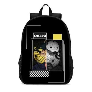 Imagem de MOCHILA ESCOLA INFANTIL JUVENIL ANIME NARUTO ÓBITO-Unissex