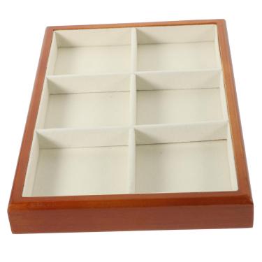 Imagem de Bandeja de armazenamento de jóias e brinquedos de madeira maciça retrô para casa placa de jóias bandeja de batom placa de armazenamento de bugigangas bandeja de jóias organizador bandeja de jóias de m