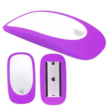 Imagem de N/T Capa protetora de silicone para Magic Mouse 1/2 capa de silicone para Apple Magic iPad Mouse (Roxo)