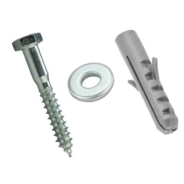 Imagem de Parafuso Sextavado 1/4 X 55mm + Bucha 10 e Arruela - 20 Unidades