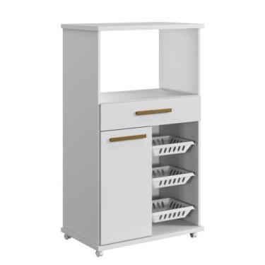 Imagem de Armário de Cozinha com Fruteira Fortaleza Arte Móveis, Branco