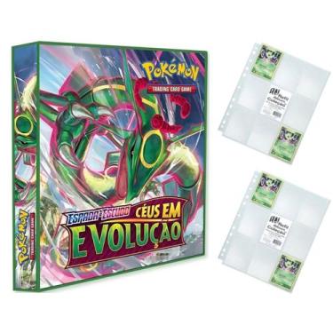 Imagem de Álbum Pasta Fichário Pokemon com 20 Folhas YES Espada e Escudo Céus Ev