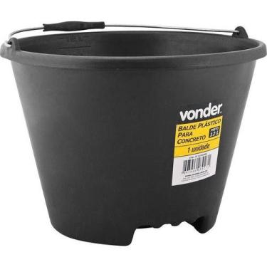 Imagem de Balde Plástico 12L VONDER Concreto Preto