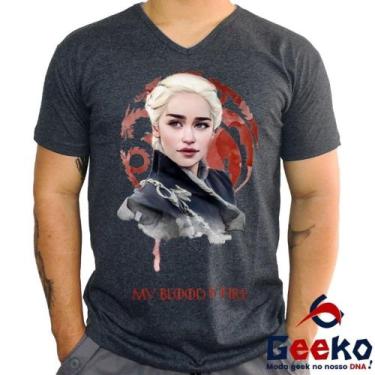 Imagem de Camiseta Daenerys Targaryen 100% Algodão Game Of Thrones My Blood is F