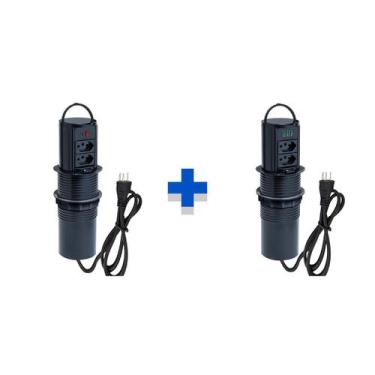 Imagem de Kit Torres Tomada Totem Manual Alça 2Tom 20A 2 e 3 USB 5.2A - CONNECT 