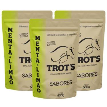 Imagem de Kit 3x Erva Mate Tereré Trot's Premium 500g Menta E Limão