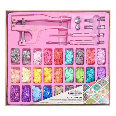 Imagem de Kit Alicate De Pressão 3 Em 1 + Botões Plástico Ilhós - ARTMAK, LANMAX