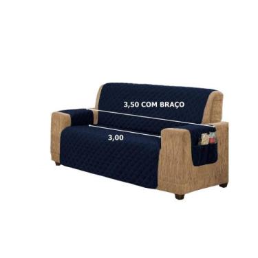 Imagem de Protetor de Sofa Retratil Medida de Braço a Braço 3,50m Bege(largura t