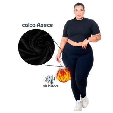 Imagem de Calça Fleece Feminina Segunda Pele Plus Size Térmica Para Dias Frios -