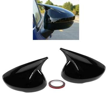 Imagem de Arkdeffon 2 peças tampa do espelho lateral retrovisor da porta compatível com Honda Civic 2022 2023 11ª geração com luz (preto)