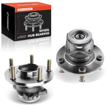 Imagem de A-Premium 2 rolamentos de roda traseira e conjunto de cubo com anel ABS e 5 terminais compatíveis com Mitsubishi Eclipse 2005-2012, Galant 2004-2012, com ABS de 4 rodas
