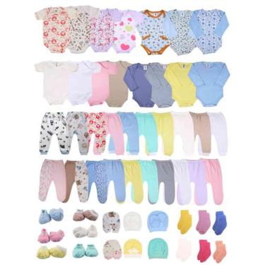 Imagem de Kit Enxoval Bebe Completo 34 Peças Menino E Menina Algodao - Taya Baby