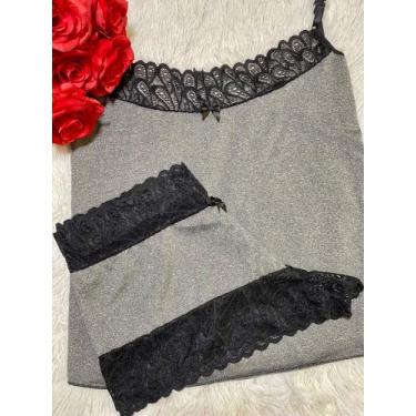 Imagem de Babydoll Sexy Mescla Plus SIze do 48 ao 58 - Orquídea Lingerie, Preto,
