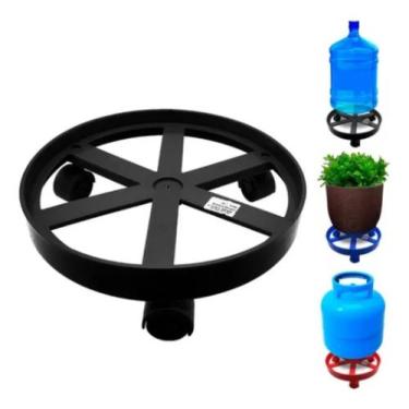 Imagem de Suporte Para Botijão De Gás Vasos Plantas Com Rodinha 55kg - Multimax,