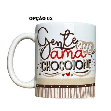 Imagem de Caneca 325ml Natal Gente que ama (panetone ou chocotone) - LARANJA E M