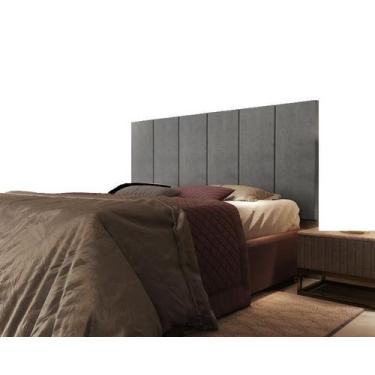 Imagem de Cabeceira Cama Box Queen 1.58 Flora - LOJAS PRIMELAR, Cinza