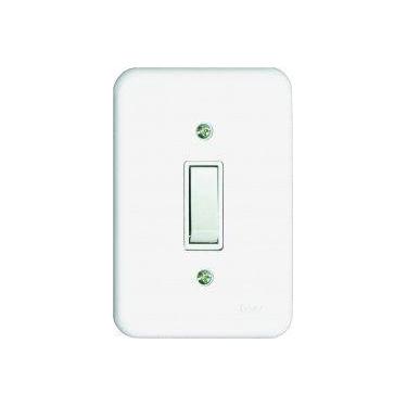 Imagem de Conjunto 1 Tecla Paralelo 10A Embutir Radial Branco Completo