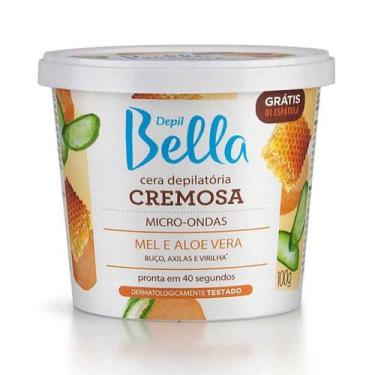 Imagem de Cera Depilatória Cremosa Micro-ondas Mel e Aloe Vera 100g - Depil Bell