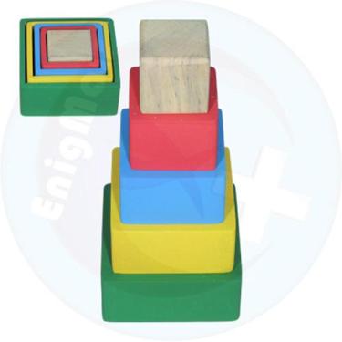 Imagem de Bloco de encaixe em mdf e madeira pinus - Shoppingnet