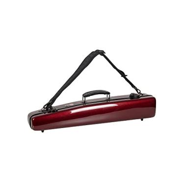 Imagem de Crossrock Capa reta para saxofone soprano, capa dura de fibra de vidro com trava TSA, vermelha (CRF1020SSRD)