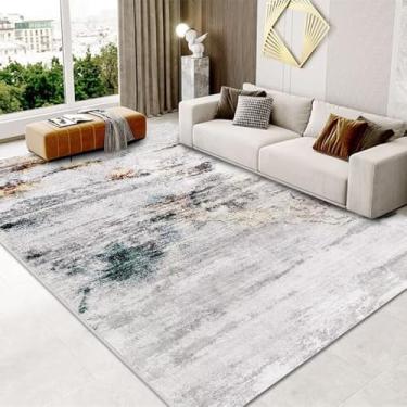 Imagem de Decoração moderna para sala de estar, carpete, abstrato, cinza, grande, área, sofá, cadeira, lateral, tapete, antiderrapante, lavável, quarto, piso, carpetes, flanela, 4.200 x 250 cm, 78,7 x 98 p